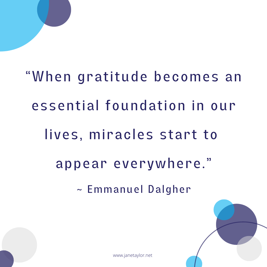 JT - When gratitude becomes an essential foundation in our lives, miracles start to appear everywhere