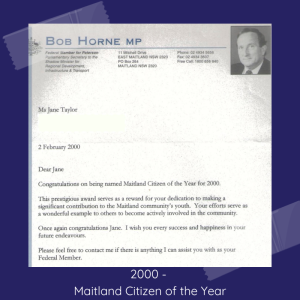 JT - 2000 - Maitland Citizen of the Year
