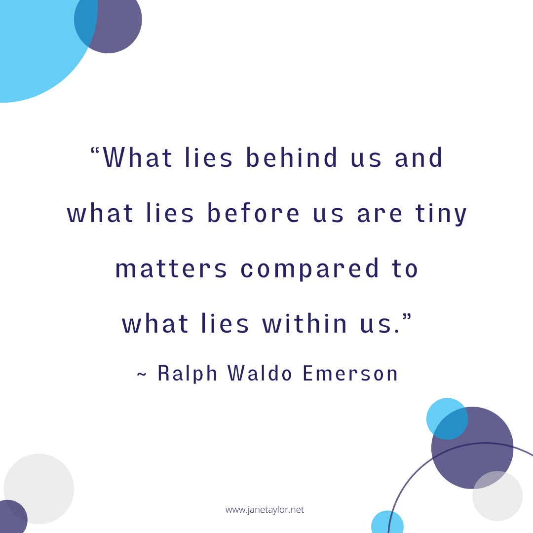 JT - What lies behind us and what lies before us are tiny matters compared to what lies within us